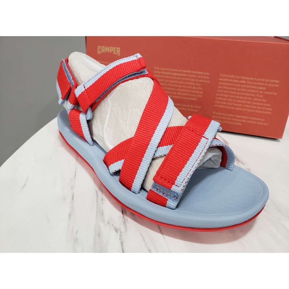 NEW‎ Camper Match Strap Blue Red Sandals Summer Womens EU 37 / US SIZE 7